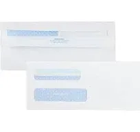 Quality Park 24539 Dbl Window Envelopes,Check,No.8-5/8, 3-5/8-Inch x8-5/8-Inch ,500/BX,WE