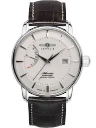 Zeppelin Atlantic White Dial Leather Strap Automatic 8462-5 84625 Mens Watch