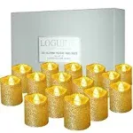 LOGUIDE Gold Flameless Votive Candles