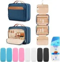 Travel Hanging Toiletry Bag for Women, with Jewelry Organizer Compartment, Me...