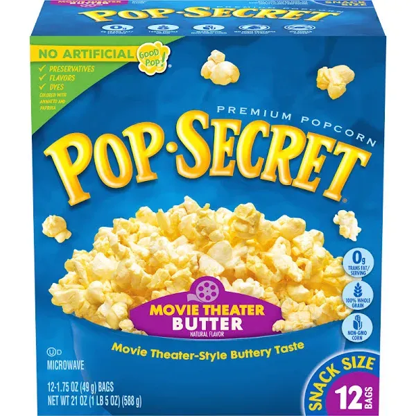 Pop Secret Microwave Popcorn Movie Theater Butter