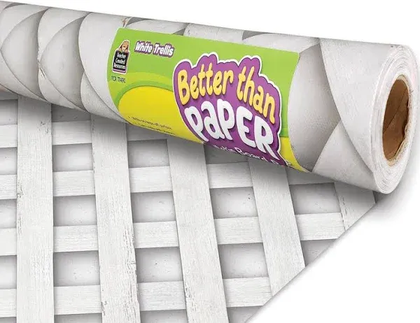 Better Than Paper Bulletin Board Roll 4 ft x 12 ft White Wood TCR77366