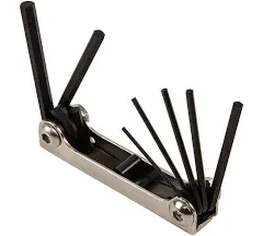 Klein Tools 70582 Folding Hex Key Set, 7-Key, Metric Sizes