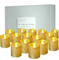 LOGUIDE Gold Flameless Votive Candles