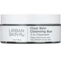 Urban Skin Rx 3 in 1 Treatment Clear Skin Cleansing Bar  2 oz each