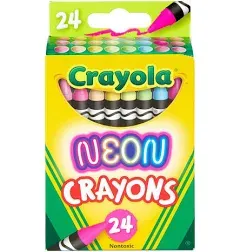 Crayola Neon Crayons Box Of 24