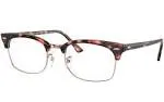 Clubmaster Square Optics Eyeglasses Havana Frame Clear Lenses 50-21