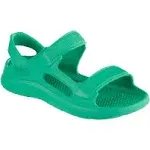 Totes Kid's Riley Molded Sport Sandal with Everywear Classic Green Kids 4-5