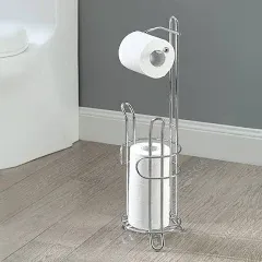 Bathroom Toilet Tissue Paper Roll Storage Holder Stand with Reserve The Rese