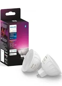 Philips Hue White and Color Ambiance MR16 Smart LED Light Bulb 2-Pack