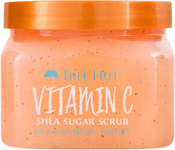 Tree Hut Vitamin C Shea Sugar Exfoliating and Hydrating Body Scrub, 18 oz.