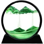 Muyan Moving Sand Art Picture Sandscapes in Motion Round Glass 3D Deep Sea Sand Art for Adult Kid Large Desktop Art Toys 12 Inc