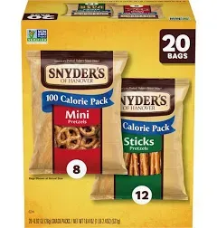 Snyder's of Hanover 100 Calorie Variety Pack Minis & Sticks Pretzels