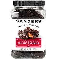 Sanders Sea Salt Caramel Dark Chocolate Thins - 6 Oz