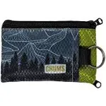 Chums Surfshorts Wallet - Lightweight Zippered Minimalist Wallet with Clear ID Window - Water Resistant with Key Ring