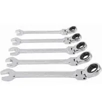 Pittsburgh Flex-Head Metric Ratcheting Combination Wrench Set