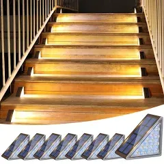 VOLISUN Solar Step Lights Outdoor Waterproof, LED Outdoor Stair Lights, Solar...