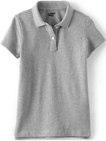 Lands' End Girls Short Sleeve Feminine Fit Mesh Polo Shirt