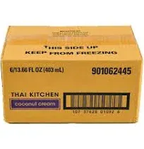 Thai Kitchen Unsweetened Coconut Cream, 13.66 Fl Oz (Pack of 6)