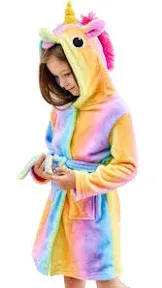 Doctor Unicorn Soft Unicorn Hooded Bathrobe Sleepwear - Unicorn Gifts for Girls