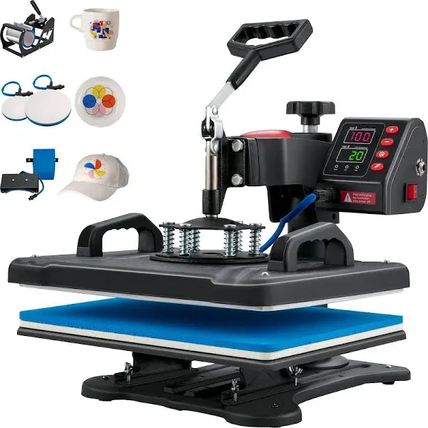 Combo Heat Press Machine 12x15in Sublimation Transfer For T-shirt &amp; Mug Cups