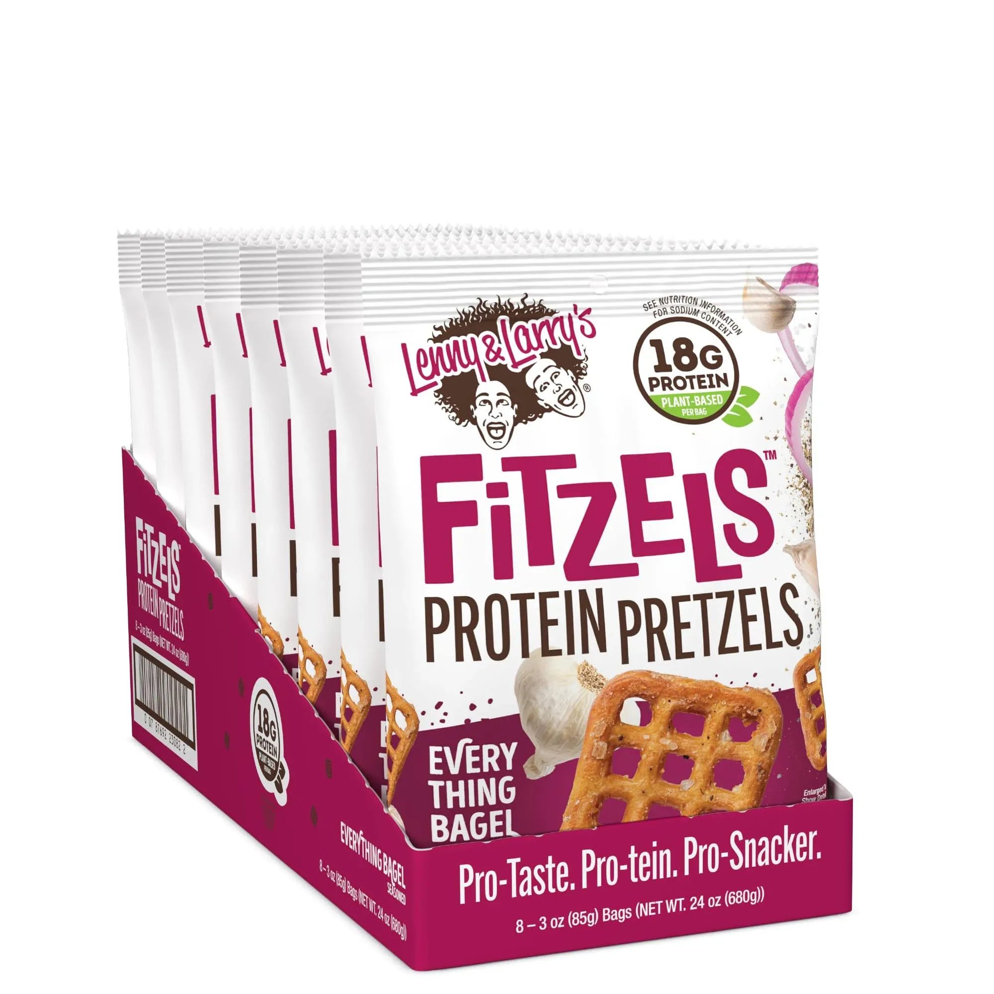 Lenny & Larry's Everything Bagel Fitzels Protein Pretzels