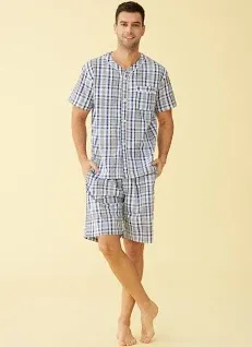 Latuza Men's Cotton Pajamas Shorts Set