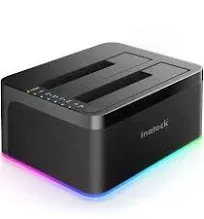 Inateck RGB SATA to USB 3.0 Hard Drive Docking Station with Offline Clone, for 2.5 and 3.5 Inch HDDs and SSDs