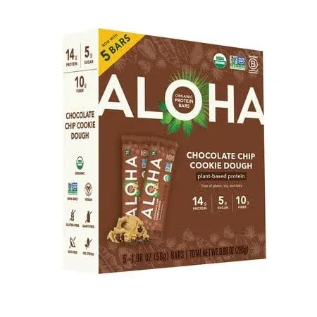 Aloha Chocolate Chip Cookie Dough Protein Bar 1.98oz