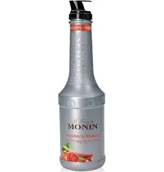 Monin Strawberry Rhubarb Pure Tart & Sweet Pure Made With Real Fruit & Vegetable Juices