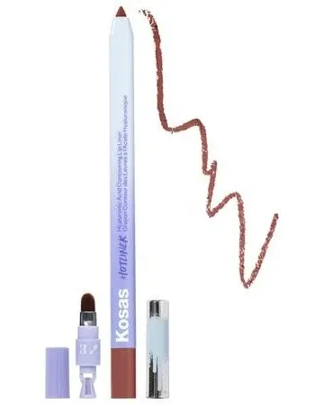 Kosas Hotliner Retractable Lip Liner Pencil with Built-In Brush & Sharpener - Easy Contouring, Hydrating, Long-Lasting- Pigmented Creamy Texture for Plumping Lips - Hyaluronic Acid & Konjac - Infinite