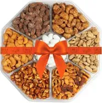 Christmas Nuts Gift Tray - Nuts Gift Basket - Variety of Sweet & Roasted Salted and Flavored Gourmet Nuts - Fancy Nuts Gift For Christmas, Holidays, Birthday, Thank You, Sympathy, Anniversary, Get Well