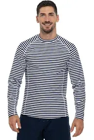 Coolibar Men's Hightide Long Sleeve Swim Shirt UPF 50+