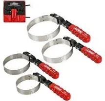 Ares 560654piece Swivel Oil Filter Wrench Set with Storage Pouch