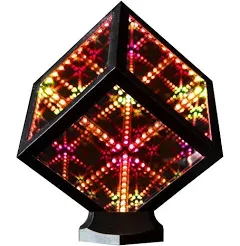 Infinity Cube LED Light with Stand - 5.5-Inch Sound Reactive HyperCube Nano