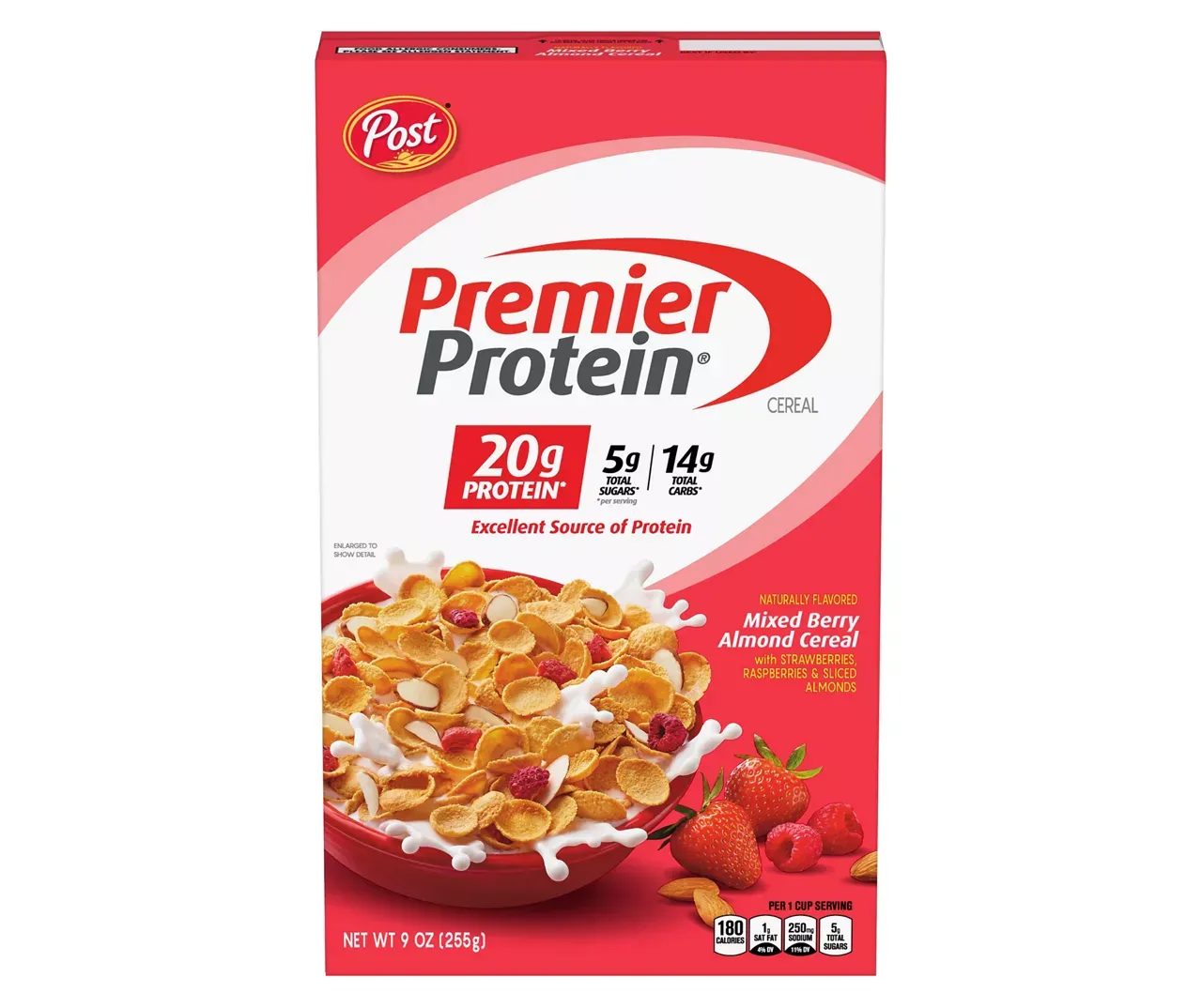 Premier Protein Mixed Berry Almond Cereal, 9 Oz.