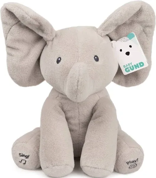 GUND Baby Flappy the Elephant Musical Plush Peek-a-Boo Game Singing Mode NWT