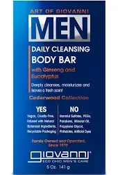 Giovanni Men Daily Cleansing Body Bar - Cedarwood Collection 5 oz