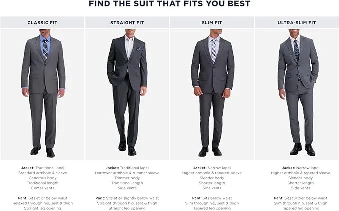 Haggar Men's Smart Wash with Repreve Tailored Fit Suit Separates-Pants & Jackets