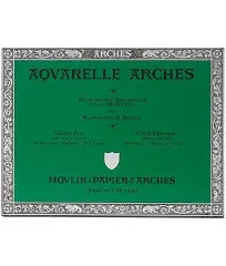 ARCHES Aquarelle 100% Fine 300g Glued Pad 4L 23x31 20 Sheets Natural White