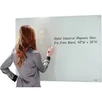 Global Industrial Magnetic Glass Whiteboard