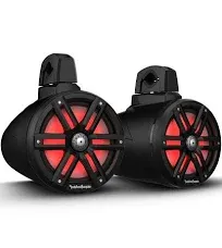 ROCKFORD FOSGATE M2WL8HB 2-WAY HORN WAKE TOWER SPEAKERS (BLACK) COAX RGB LED NEW