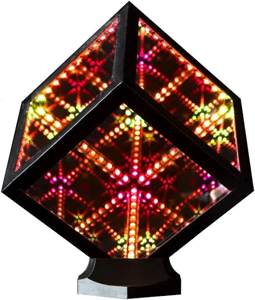 Nano Infinity Cube LED Light with Stand - 5.5-Inch Sound Reactive Portable Table