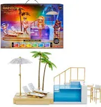 Rainbow High Color Change Pool &amp; Beach Playset : 7-in-1 Multicolor 