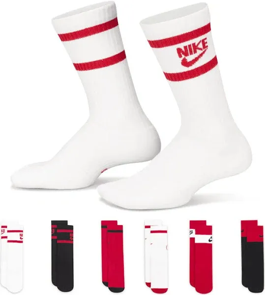 Nike Boys' 6-Pack Cushioned Dri-FIT Crew Socks