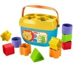 New Fisher Price Babys First Blocks with Storage Bucket Learn Shapes and Sort