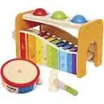 Hape Pound And Tap Music Set - Award Winning Wooden Pounding Bench..New