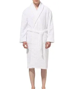 Alpine Swiss Men's Dario Luxury Waffle Knit Cotton Bathrobe