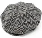 Hanna Hats Irish Tweed Eight Piece Cap Salt And Pepper