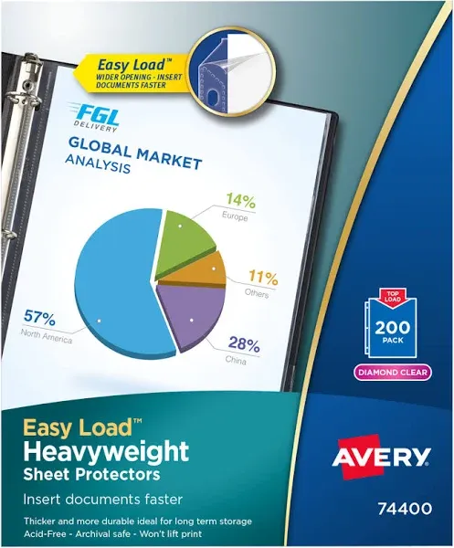 Avery Diamond Clear Heavyweight Sheet Protectors